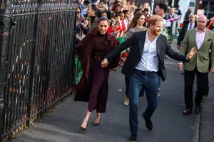 Harry and Meghan visit Nottingham in first joint public appearance since return to Britain