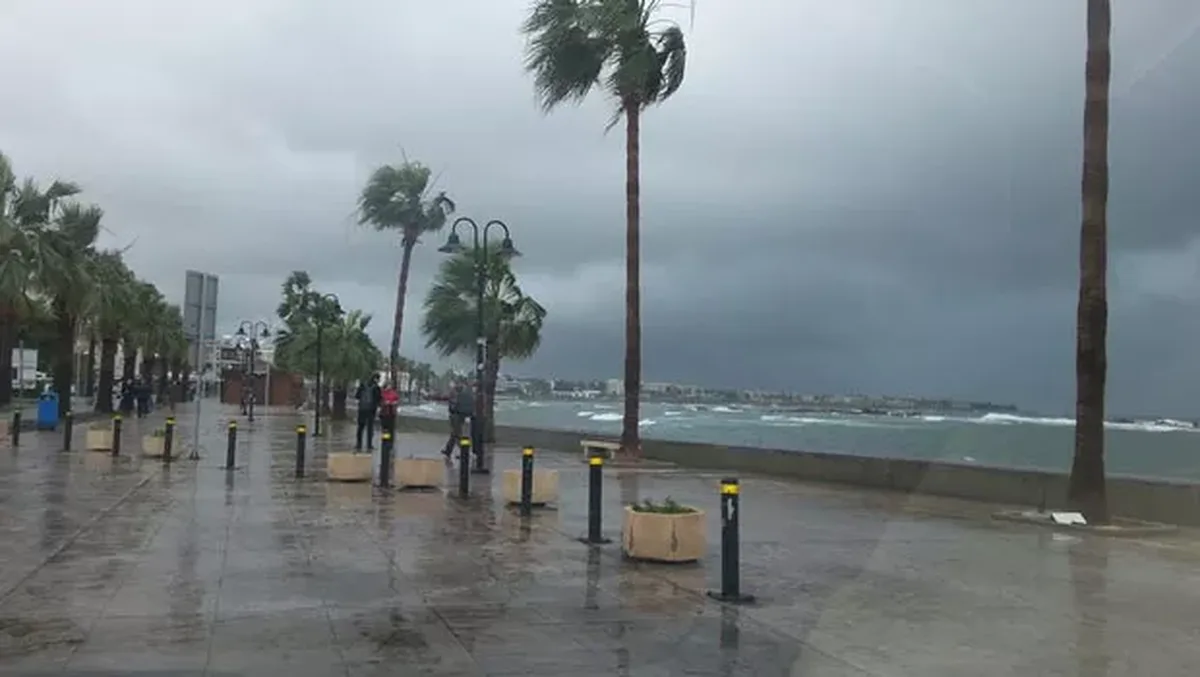 Heavy rain closes Peyia-Lara Road as orange weather warning takes effect