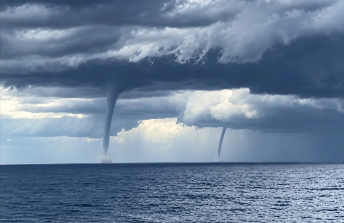 Double waterspout seen off Pomos coast amid weekend storms